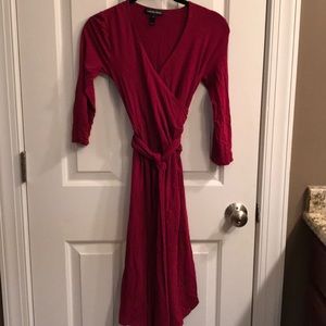 Maternity wrap dress.